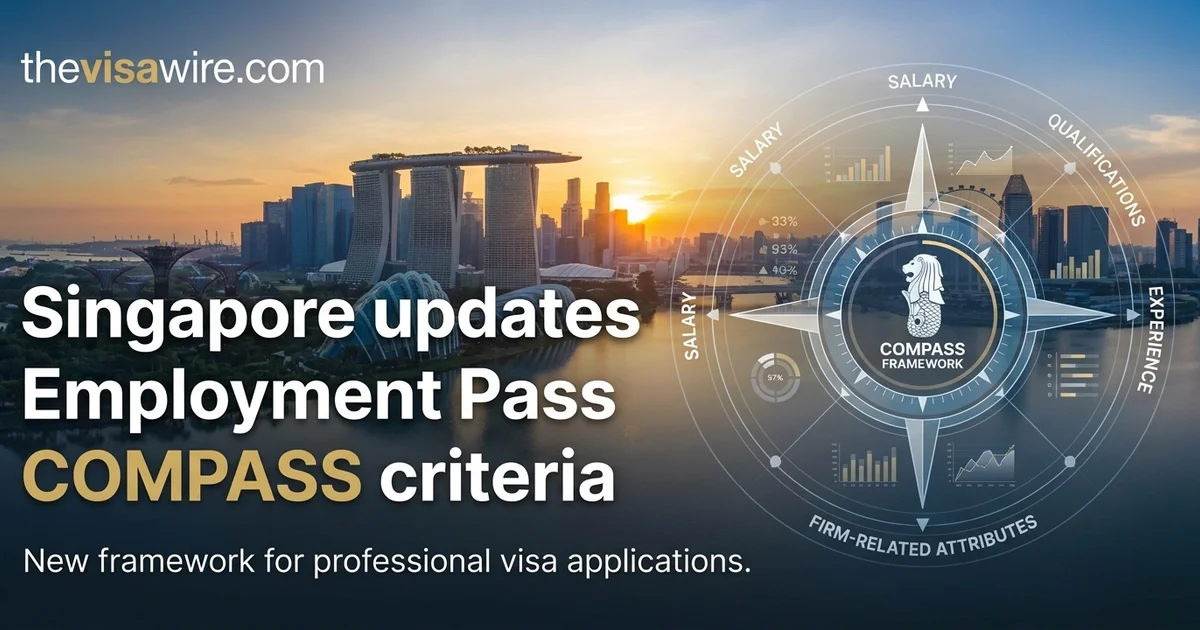 Singapore updates Employment Pass COMPASS criteria from January 2026